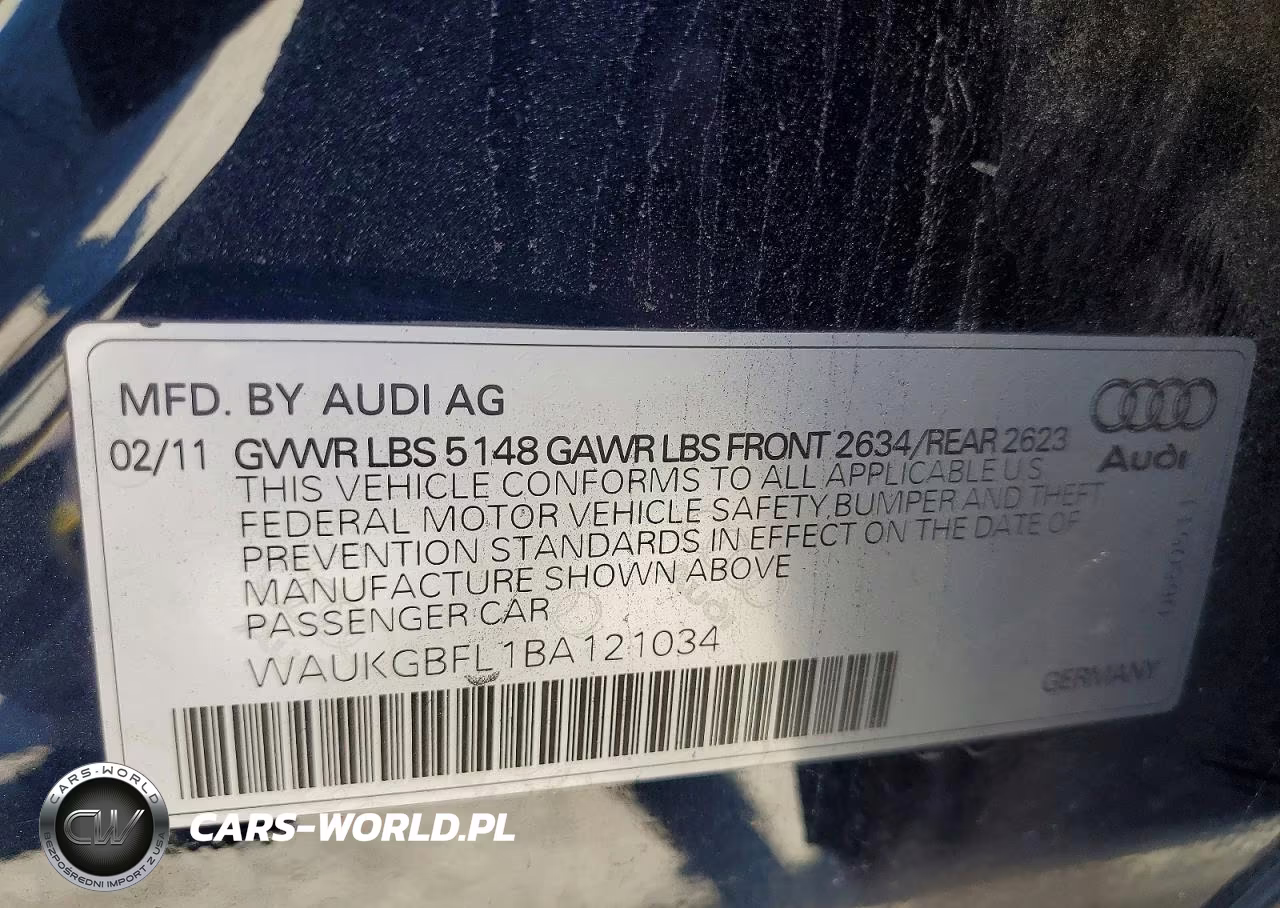 2011 Audi S4 Prestige VIN:WAUKGBFL1BA121034 - 12