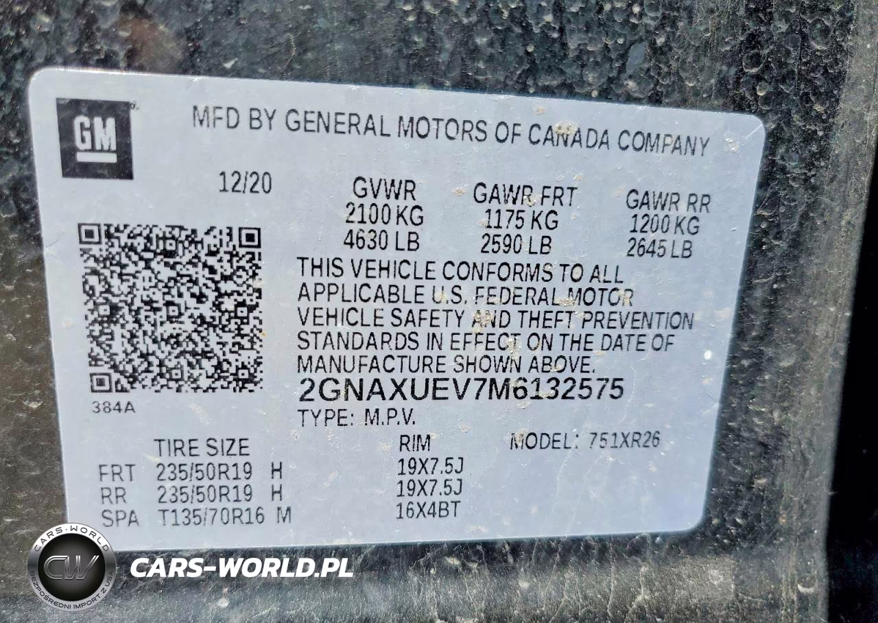 2021 Chevrolet Equinox Lt VIN:2GNAXUEV7M6132575 - 13