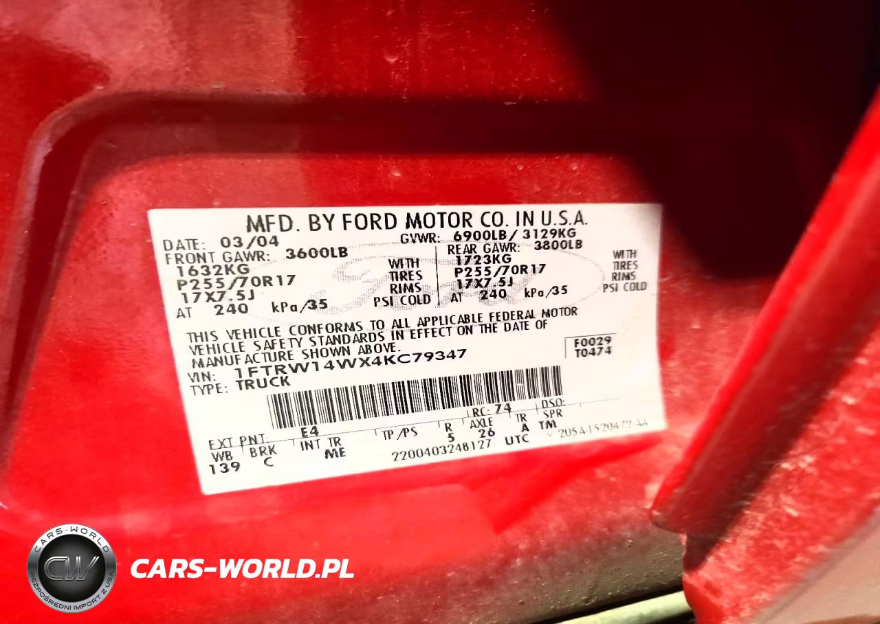 2004 Ford F150 Supercrew VIN:1FTRW14WX4KC79347 - 12