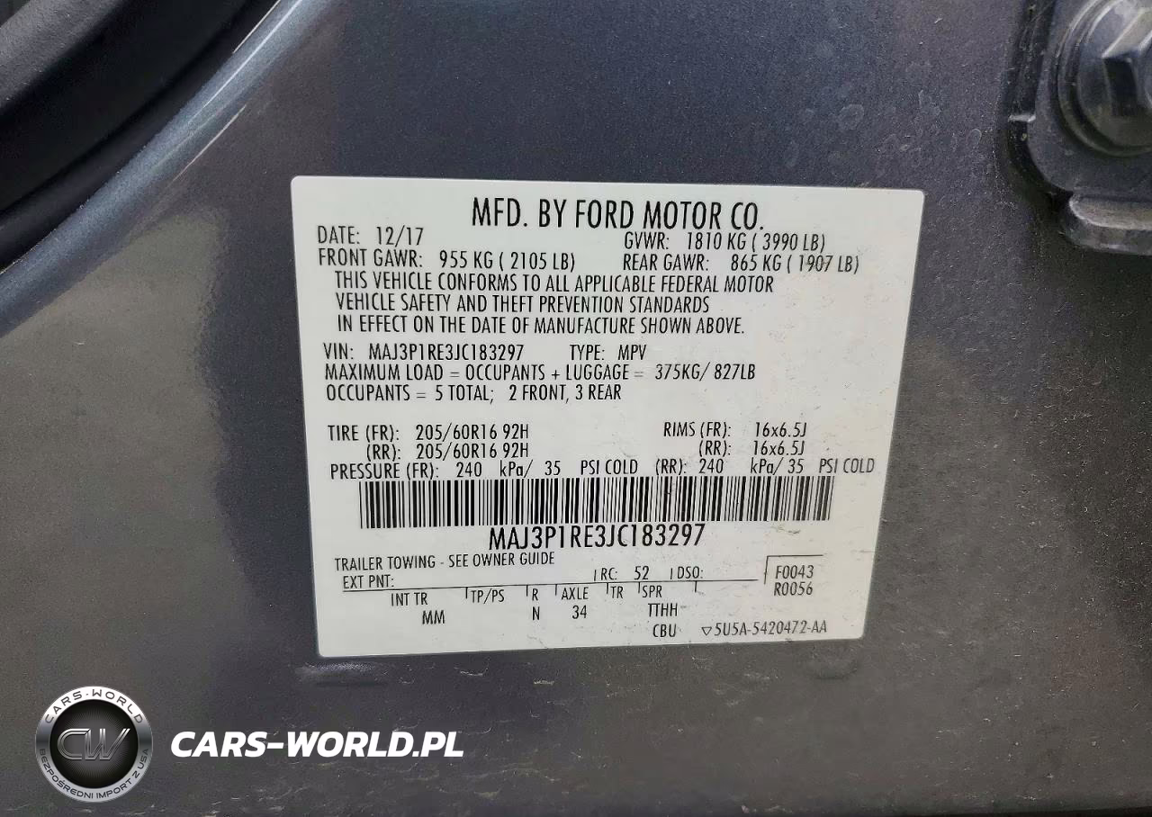 2018 Ford Ecosport S VIN:MAJ3P1RE3JC183297 - 13