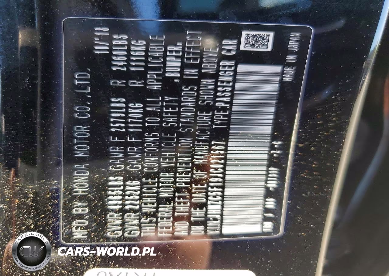 2018 Honda Clarity VIN:JHMZC5F19JC021567 - 12