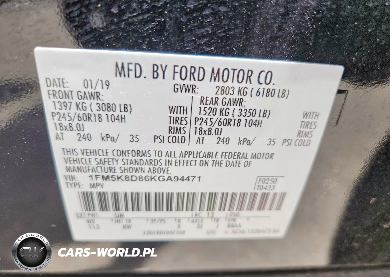 2019 Ford Explorer Xlt VIN:1FM5K8D86KGA94471 - 13