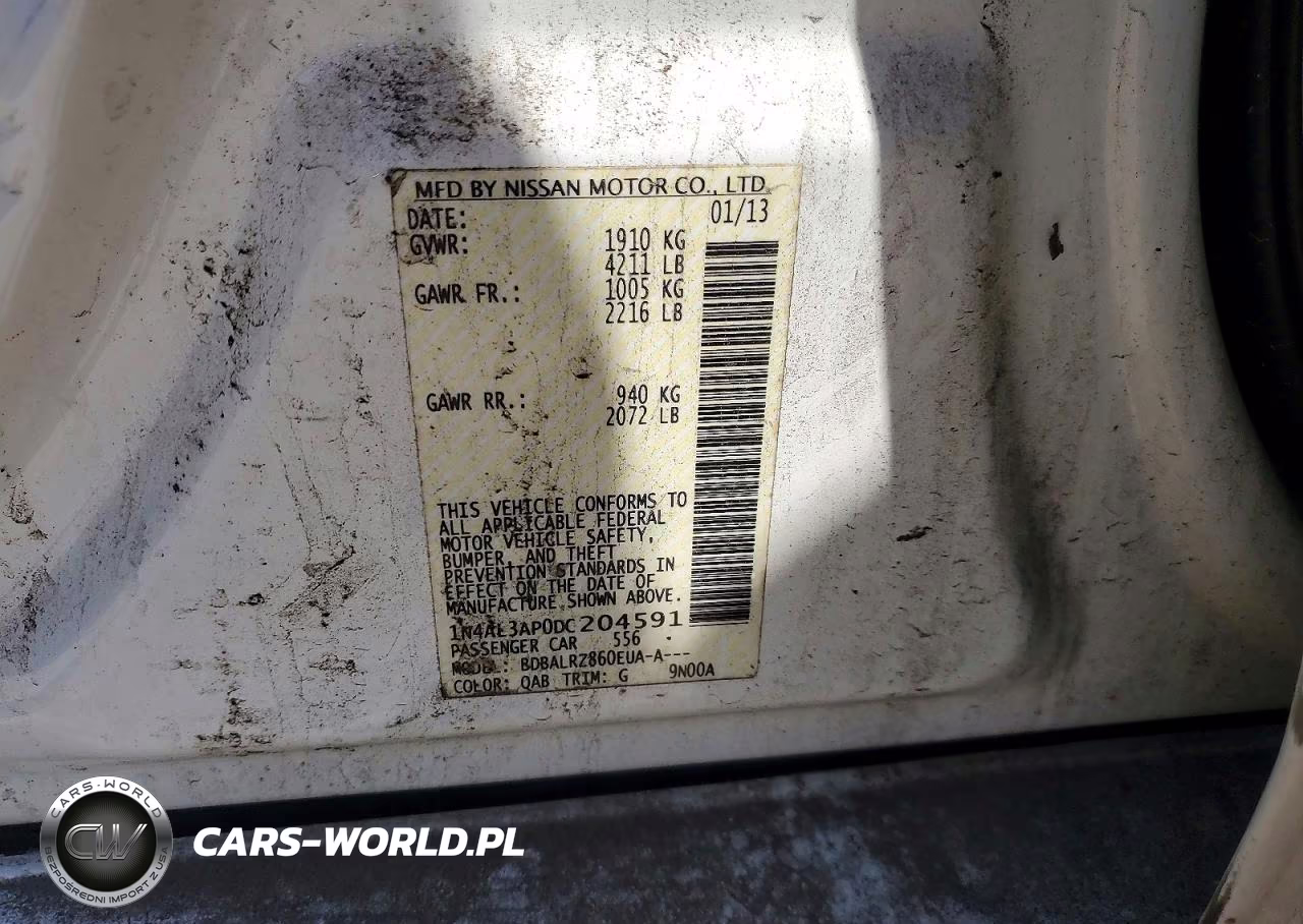 2013 Nissan Altima 2.5 VIN:1N4AL3AP0DC204591 - 12