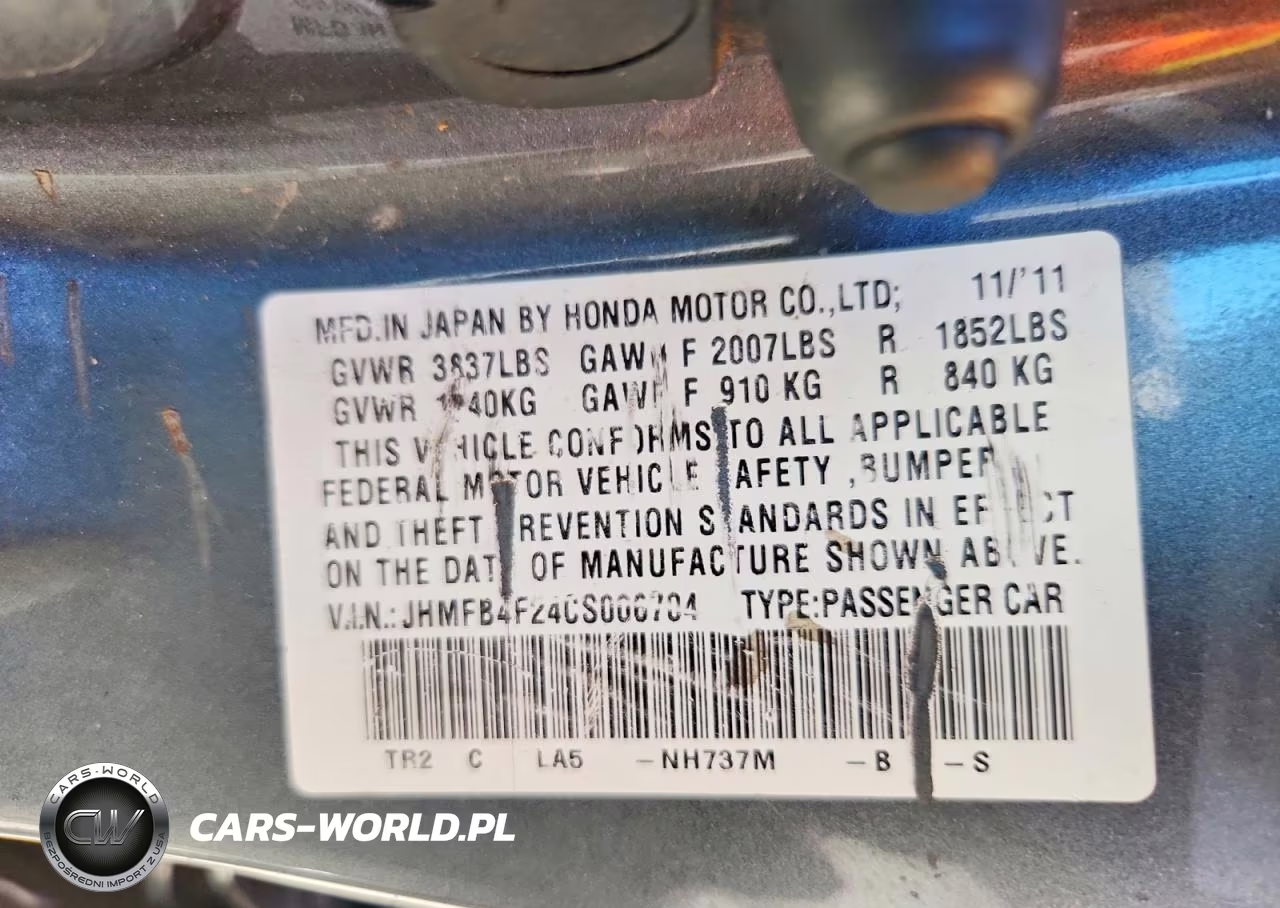 2012 Honda Civic Hybrid VIN:JHMFB4F24CS006704 - 13