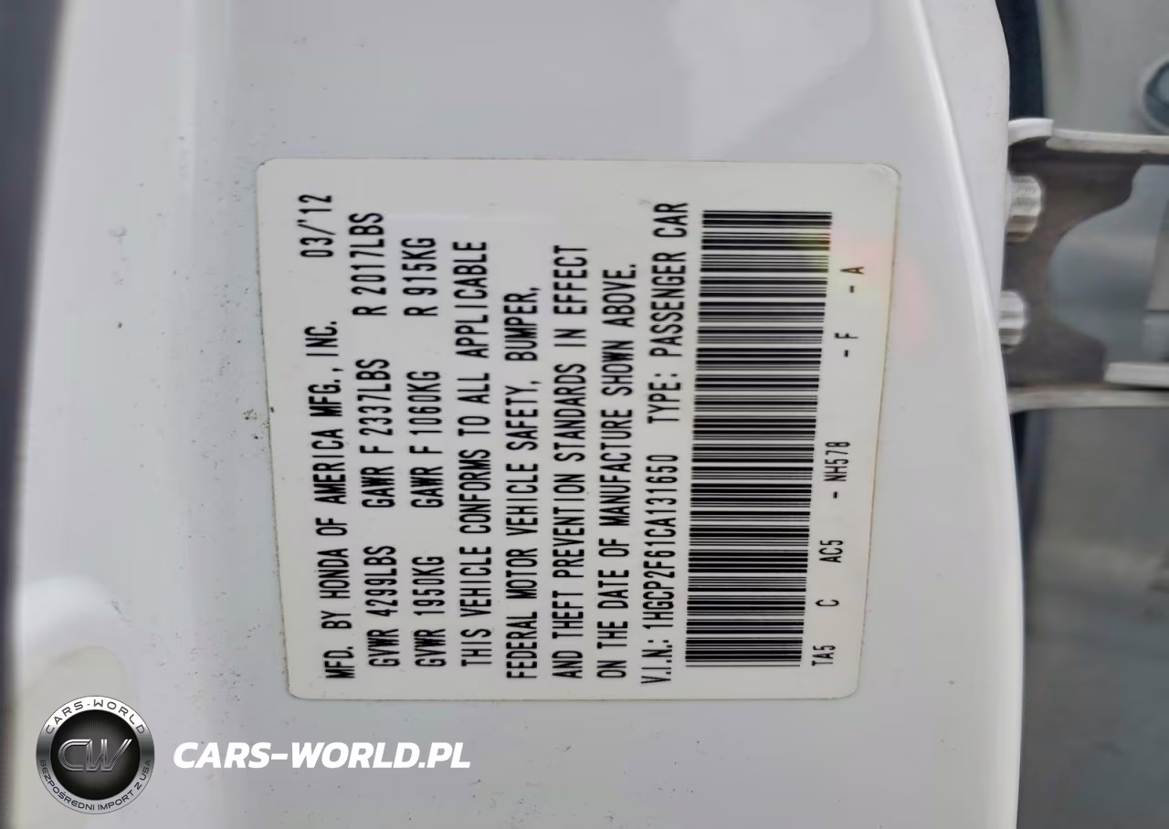 HONDA ACCORD SE VIN:1HGCP2F61CA131650 - 12