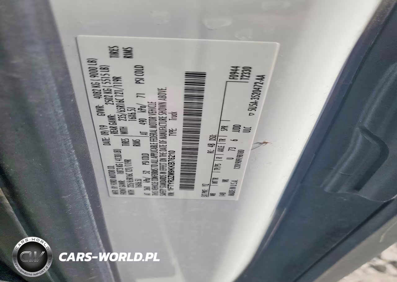 2019 Ford Transit T-250 VIN:1FTYR2ZM9KKB76210 - 12