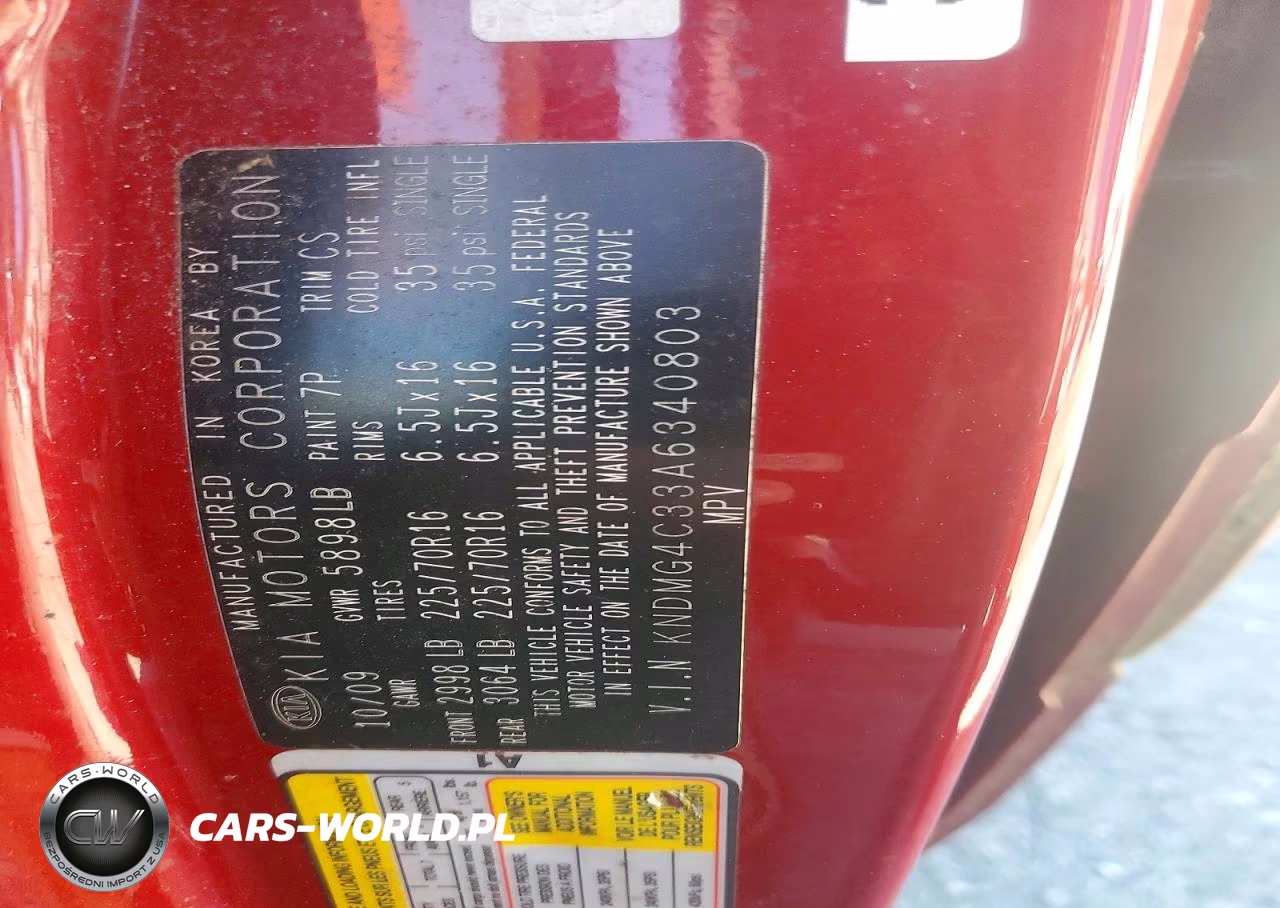 2010 Kia Sedona Lx VIN:KNDMG4C33A6340803 - 13