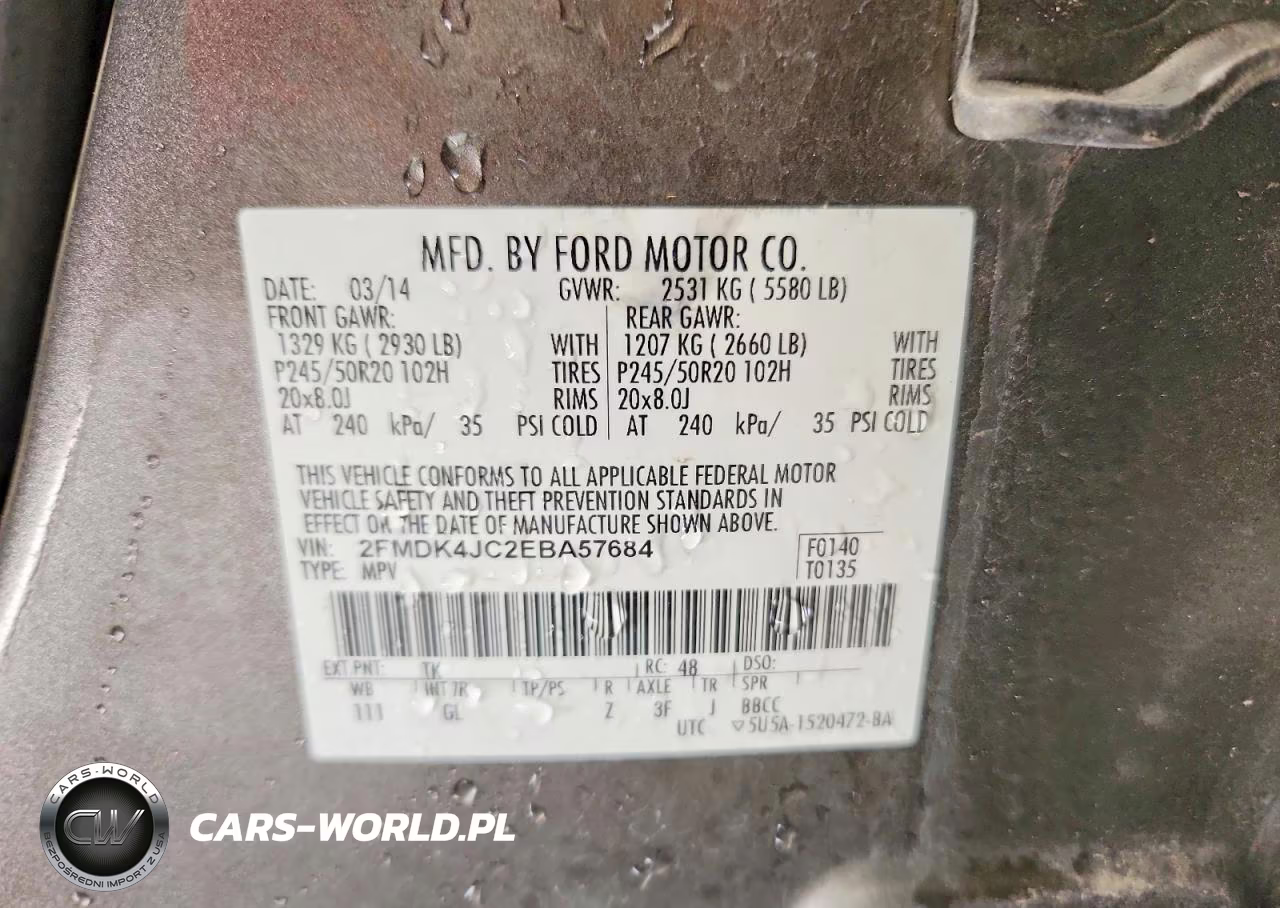 2014 Ford Edge Sel VIN:2FMDK4JC2EBA57684 - 13