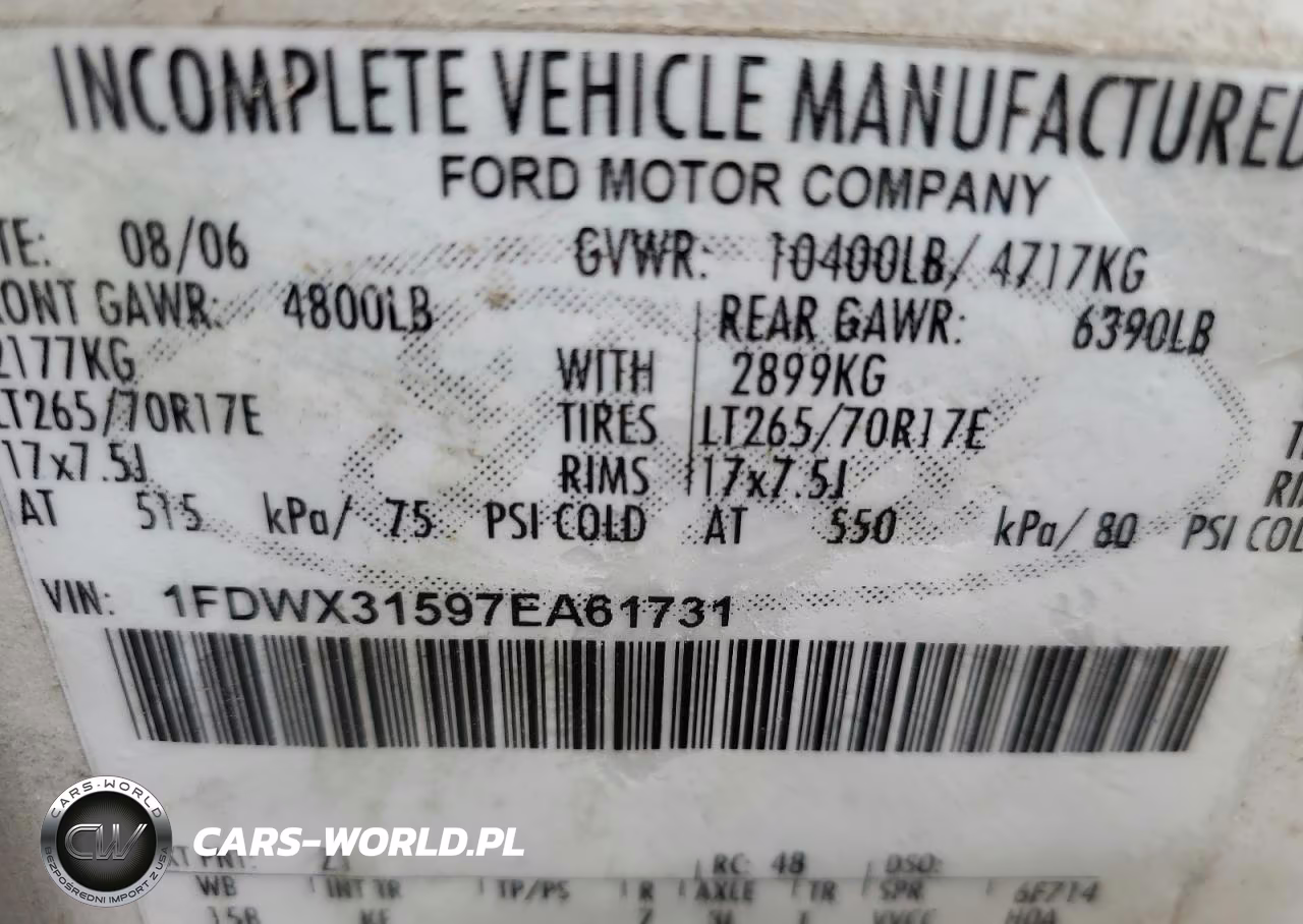 2004 Ford F550 Super VIN:1FDWX31597EA61731 - 13