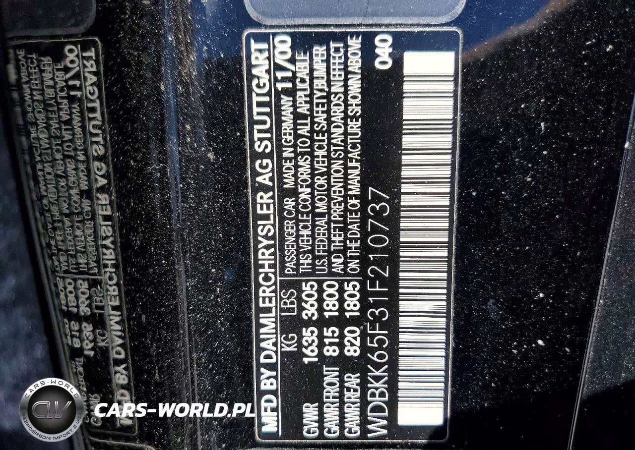 2001 Mercedes-Benz Slk 320 VIN:WDBKK65F31F210737 - 12