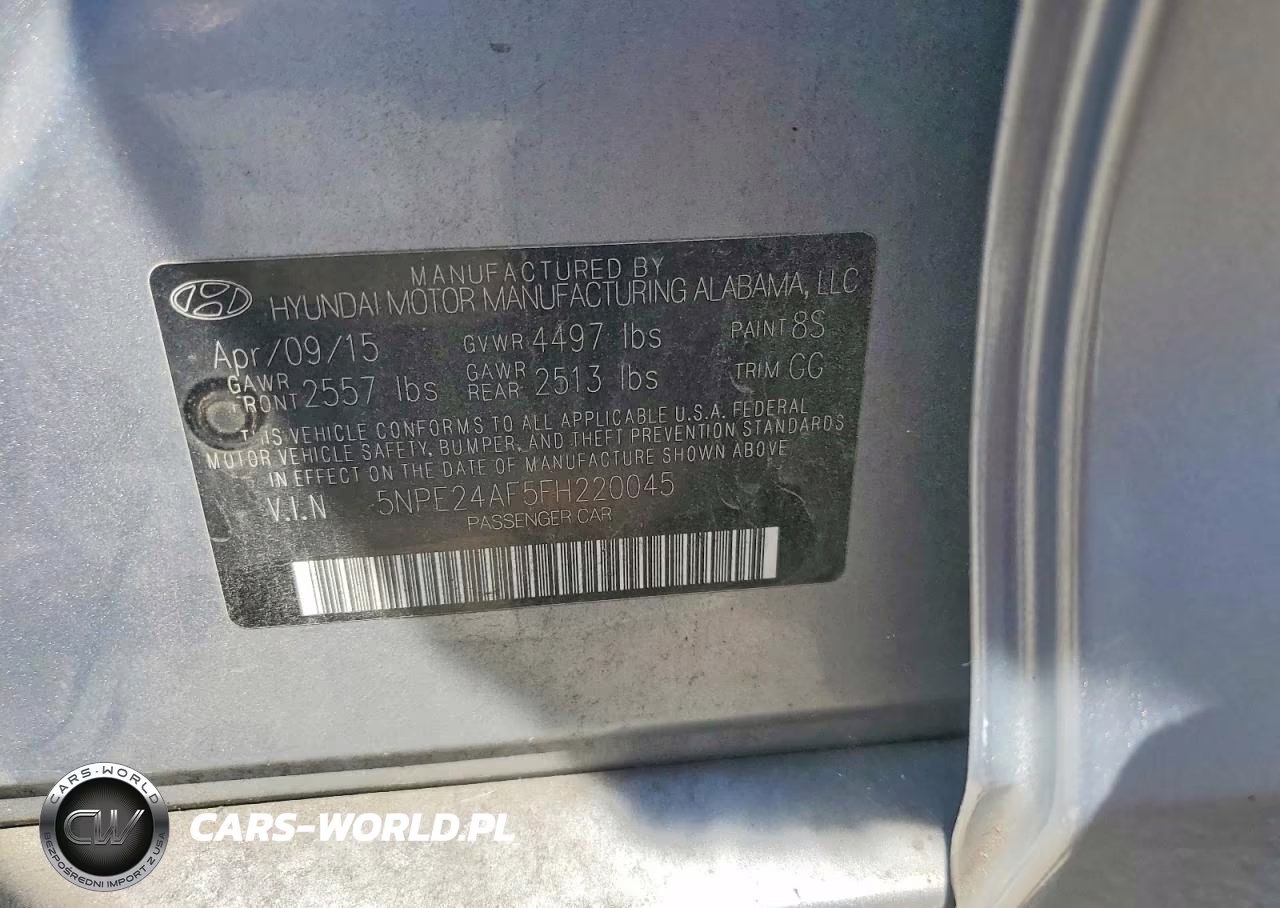 2015 Hyundai Sonata Se VIN:5NPE24AF5FH220045 - 12