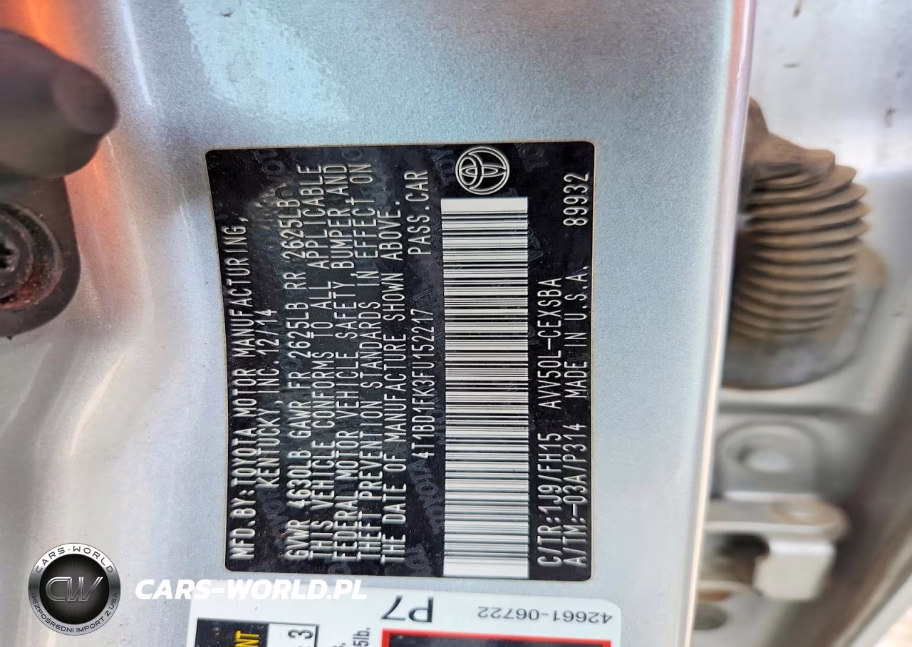 2015 Toyota Camry Hybrid Se VIN:4T1BD1FK3FU152217 - 12