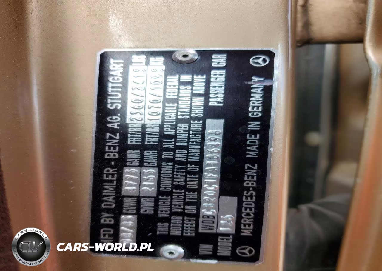 1985 Mercedes-Benz 300 Sd VIN:WDBCB20C1FA186498 - 12