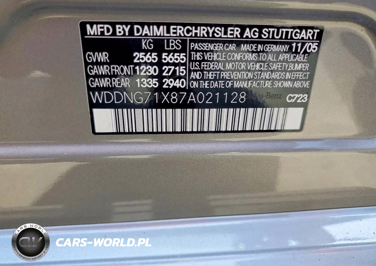 2007 Mercedes-Benz S 550 VIN:WDDNG71X87A021128 - 12