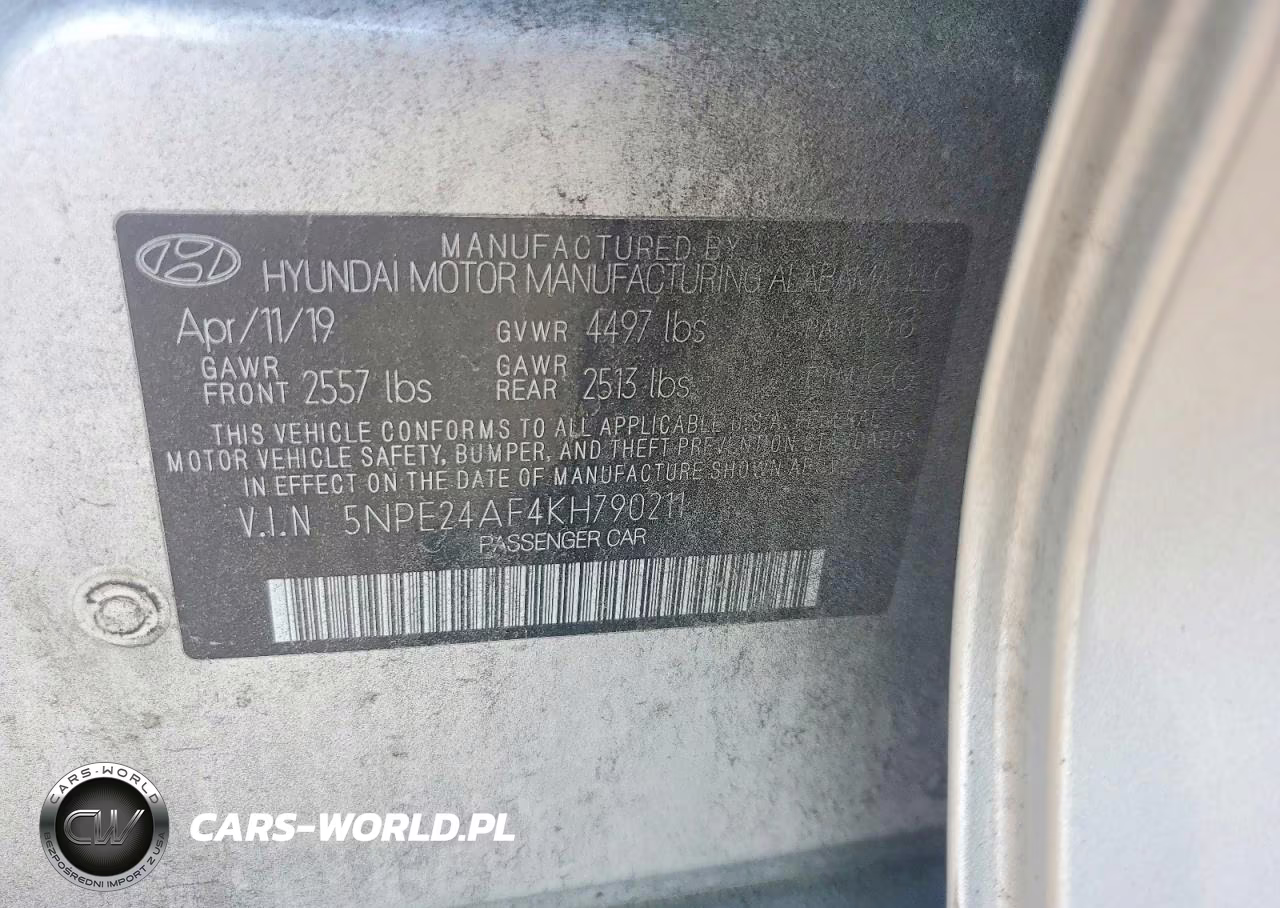2019 Hyundai Sonata Se VIN:5NPE24AF4KH790211 - 12