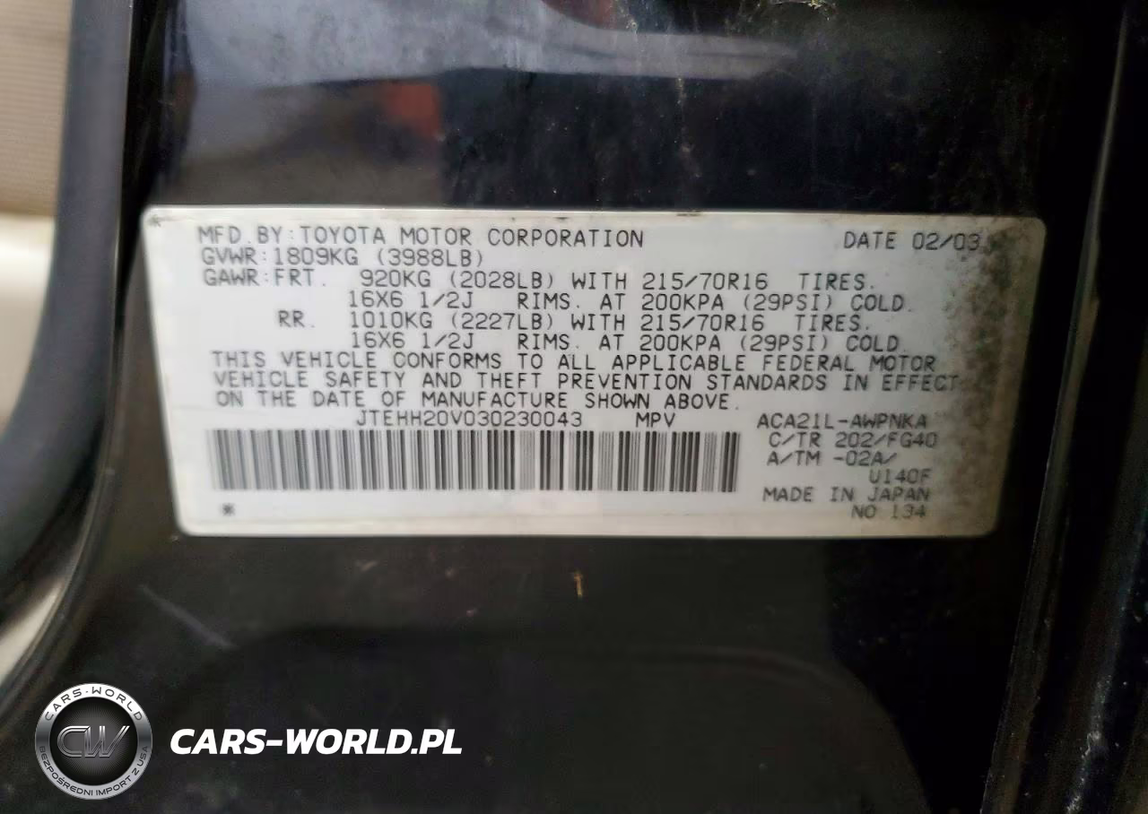 2003 Toyota Rav4 Base VIN:JTEHH20V030230043 - 13