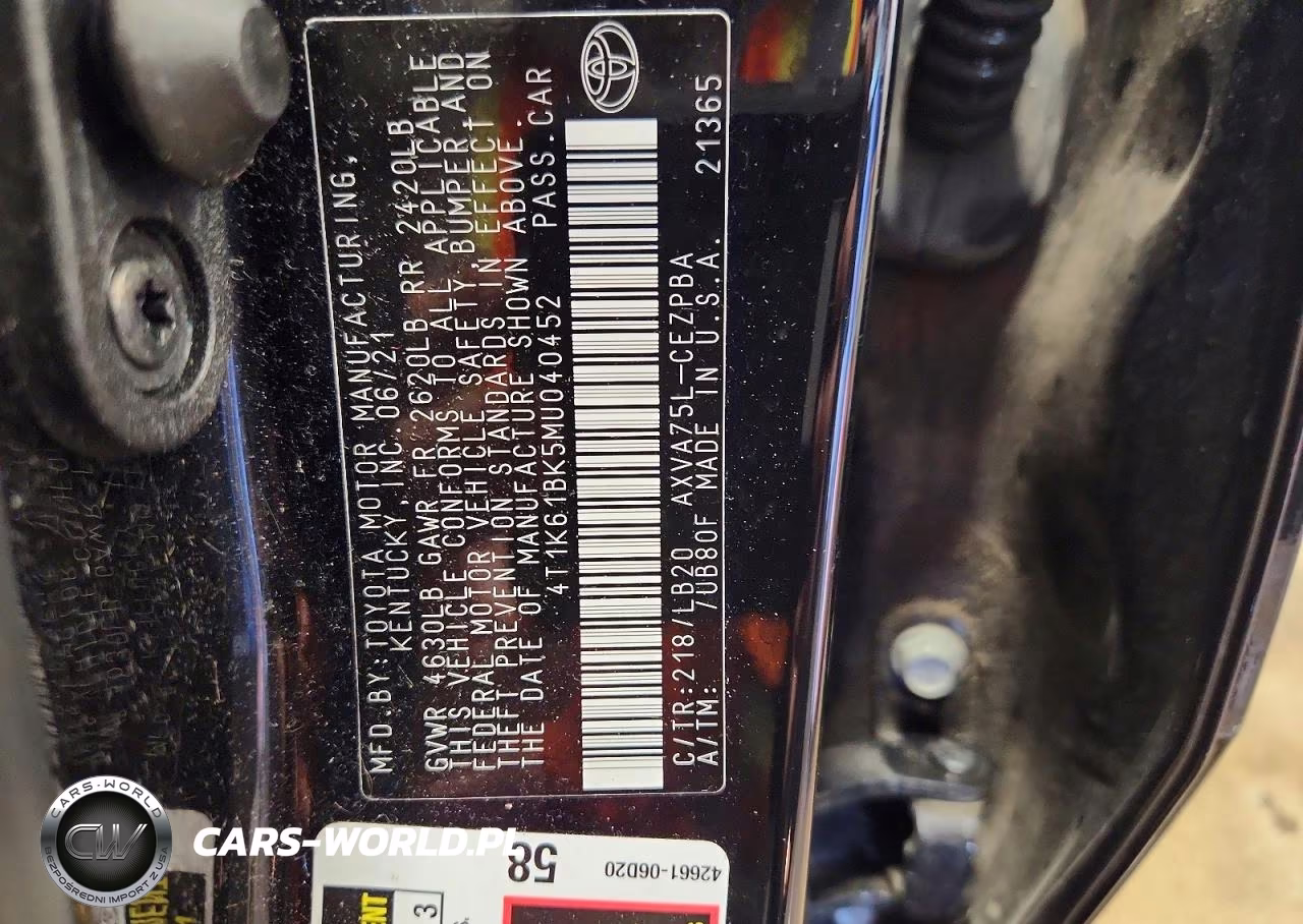 2021 Toyota Camry Xse VIN:4T1K61BK5MU040452 - 12