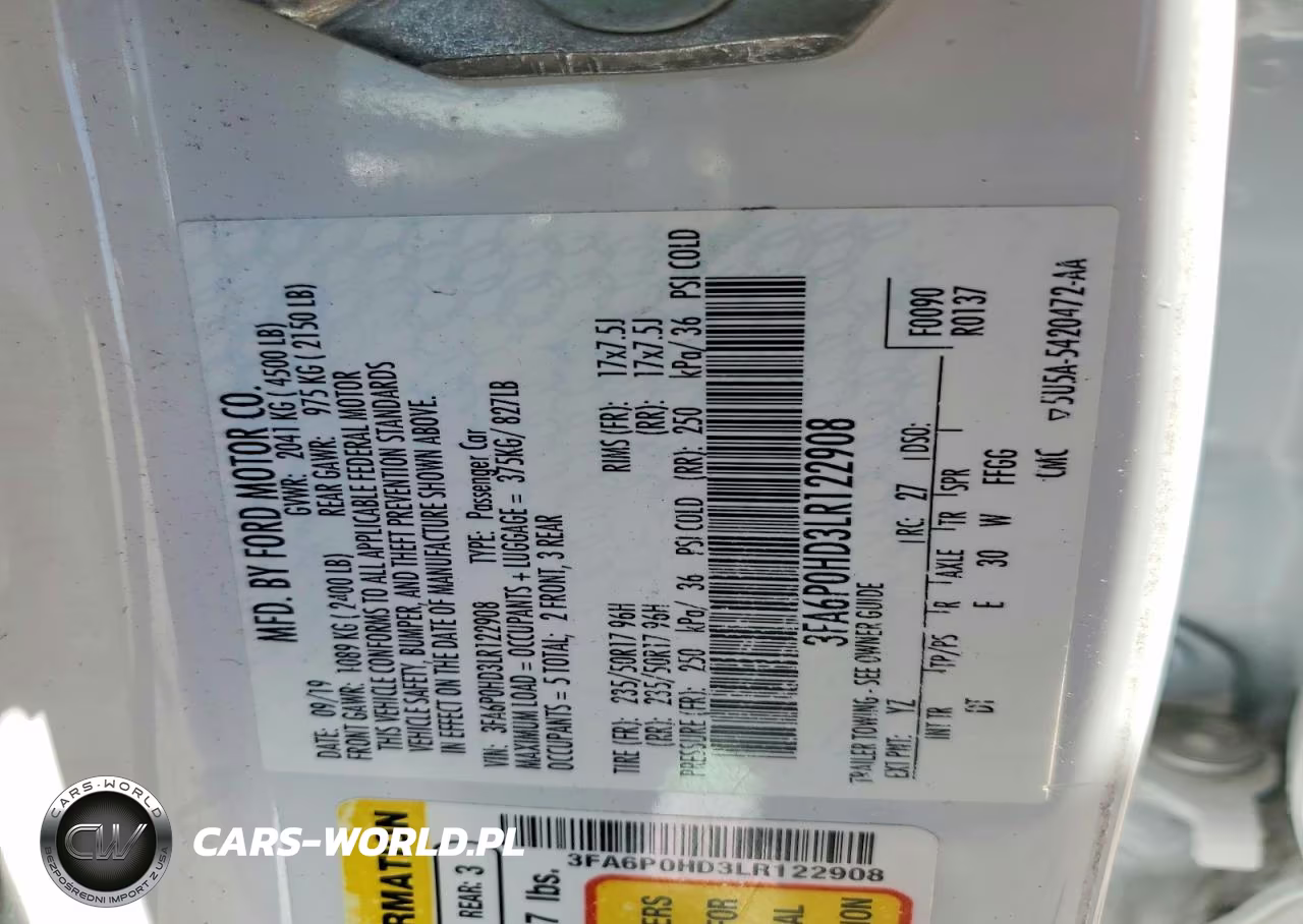 2020 FORD FUSION SE VIN:3FA6P0HD3LR122908 - 12