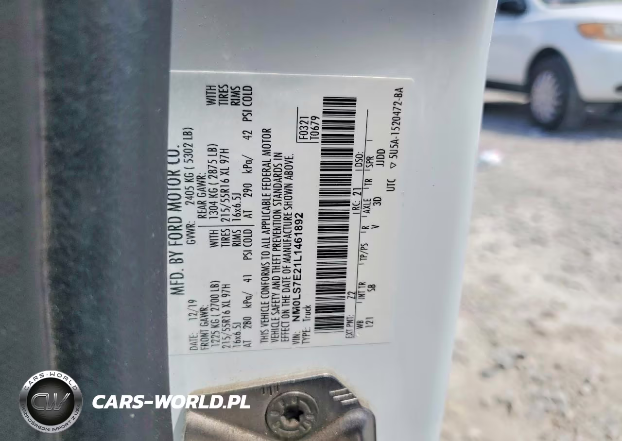 2020 Ford Transit Connect Xl Delivery Van VIN:NM0LS7E21L1461892 - 14