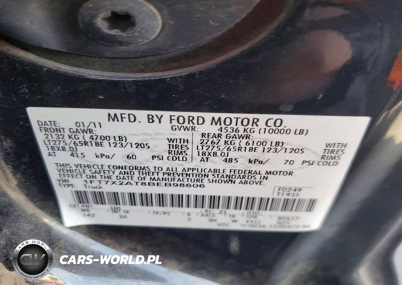 2011 Ford F250 Super Duty VIN:1FT7X2AT8BEB98606 - 13