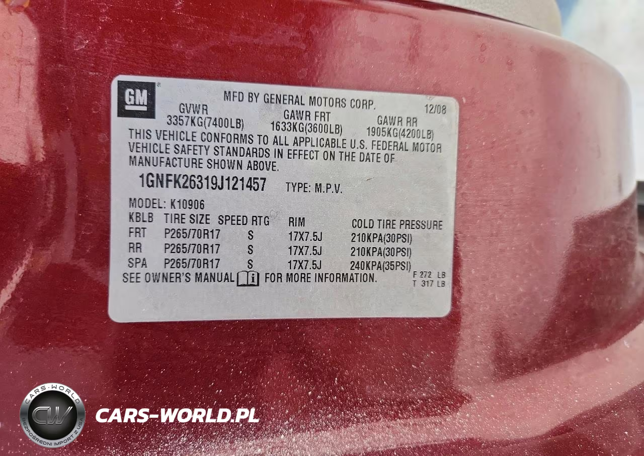 2009 Chevrolet Suburban K1500 Lt VIN:1GNFK26319J121457 - 13