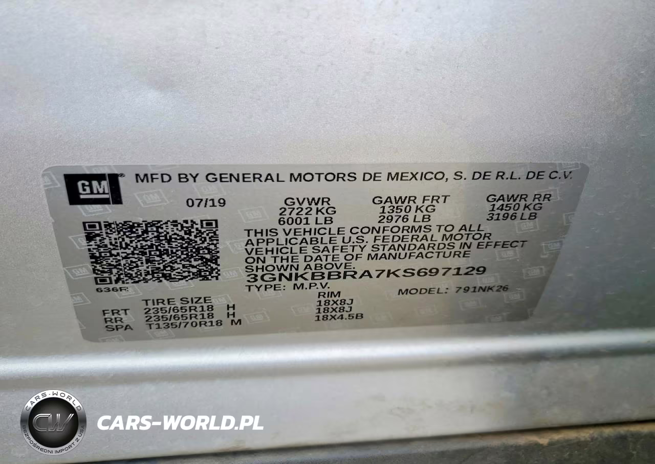 2019 Chevrolet Blazer 1Lt VIN:3GNKBBRA7KS697129 - 13