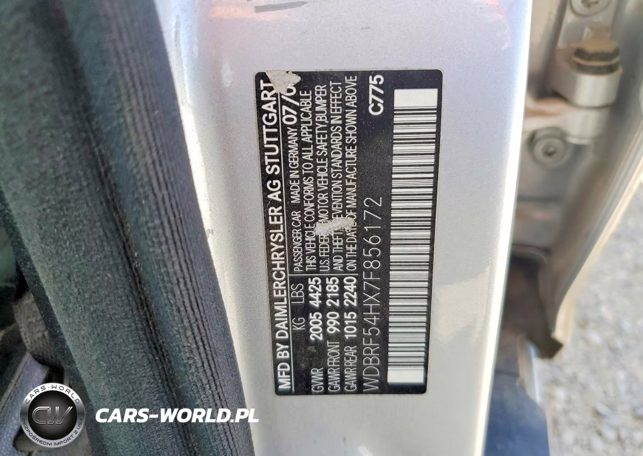 2007 Mercedes-Benz C 280 VIN:WDBRF54HX7F856172 - 12