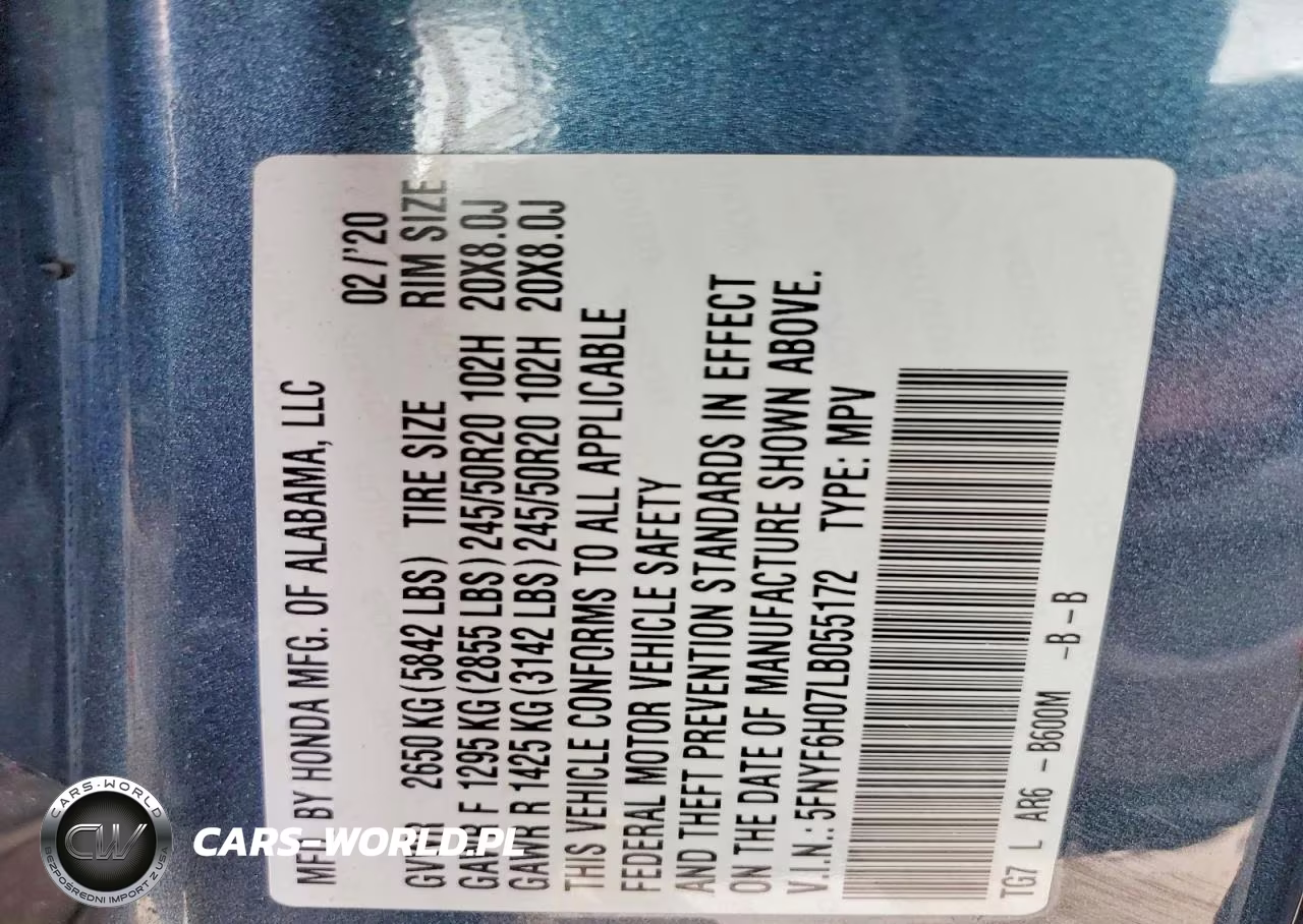 2020 Honda Pilot Elite VIN:5FNYF6H07LB055172 - 13