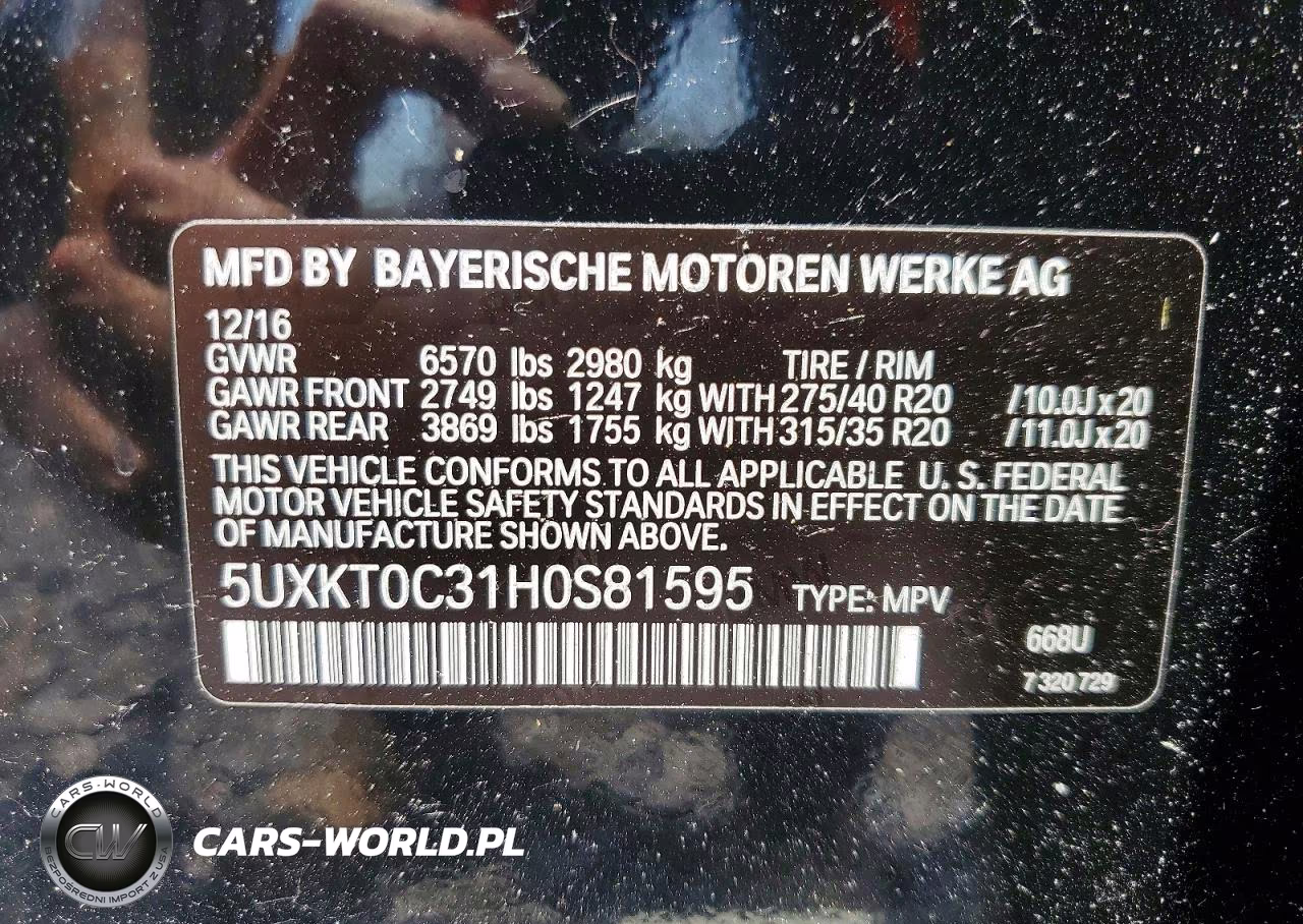 2017 BMW X5 Xdr40E VIN:5UXKT0C31H0S81595 - 13