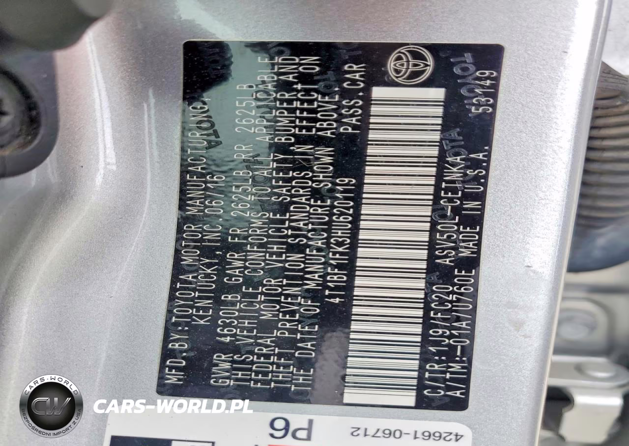 2017 Toyota Camry Le VIN:4T1BF1FK3HU620119 - 12