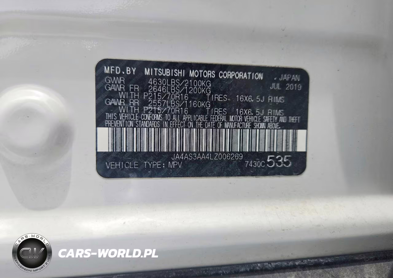 2020 Mitsubishi Eclipse Cross Es VIN:JA4AS3AA4LZ006269 - 14