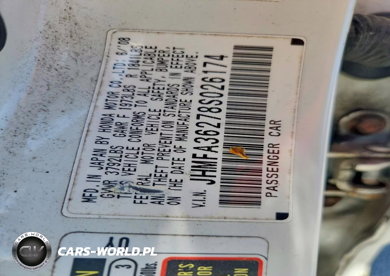 2008 Honda Civic Hybrid VIN:JHMFA36278S026174 - 12