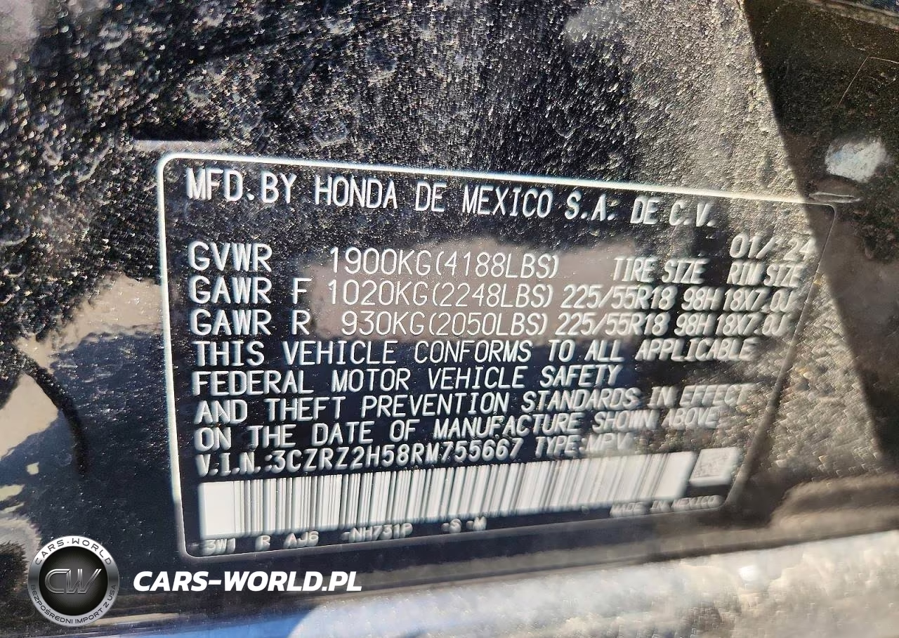 2024 Honda Hr-V Sport VIN:3CZRZ2H58RM755667 - 13