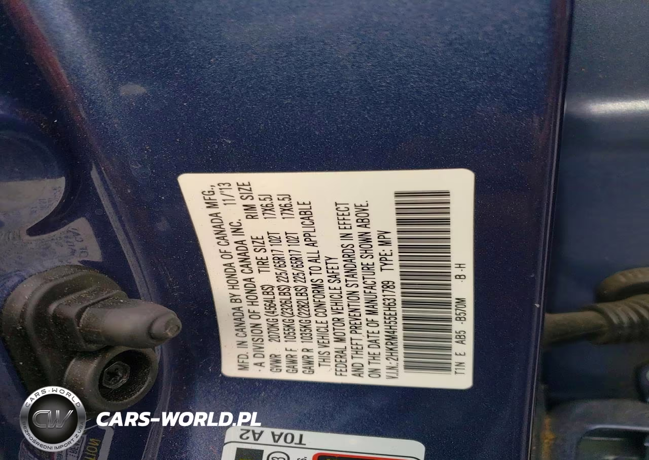 2014 Honda Cr-V Ex VIN:2HKRM4H55EH631789 - 12