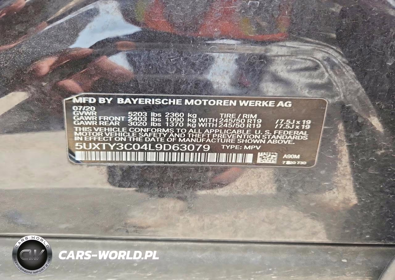 2020 BMW X3 Sdrive30I VIN:5UXTY3C04L9D63079 - 13