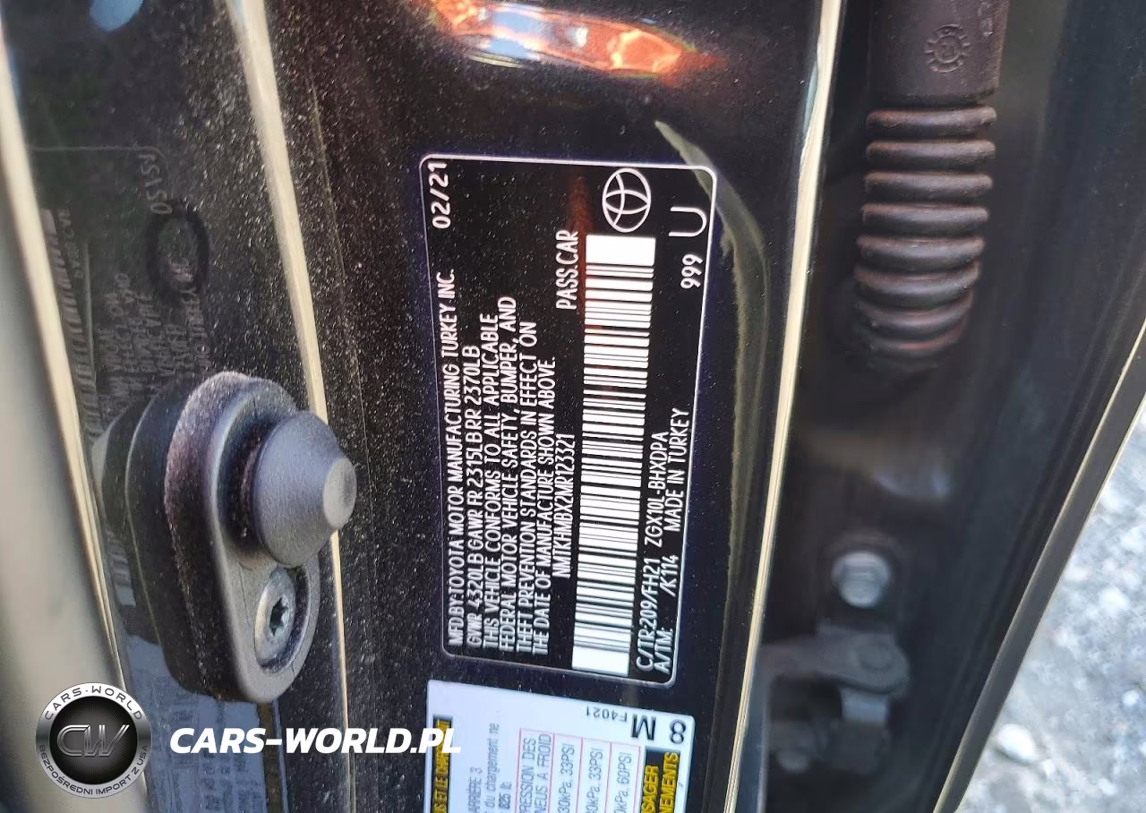 2021 Toyota C-Hr Le VIN:NMTKHMBX2MR123321 - 12