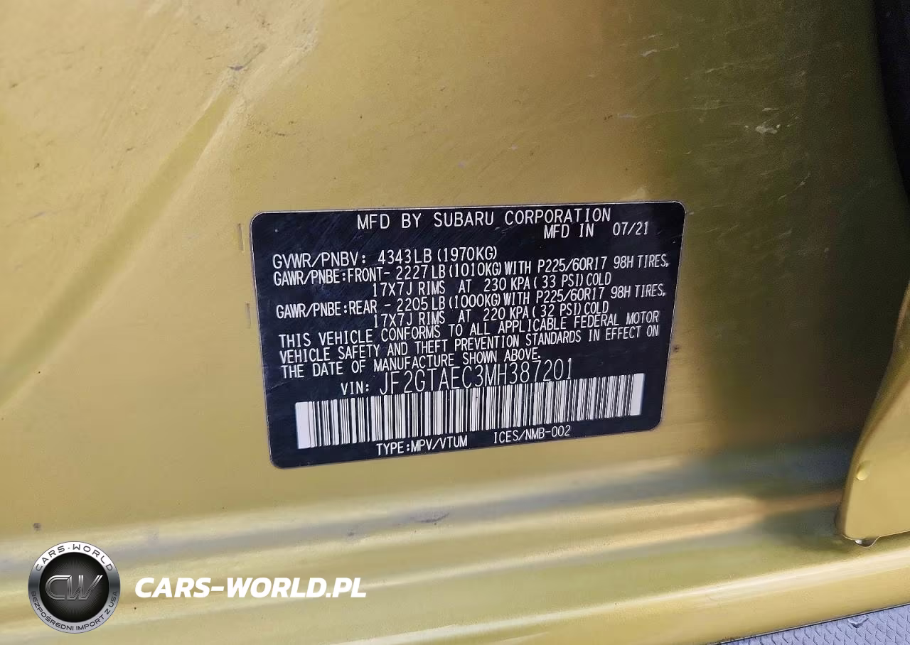 2021 Subaru Crosstrek Premium VIN:JF2GTAEC3MH387201 - 14