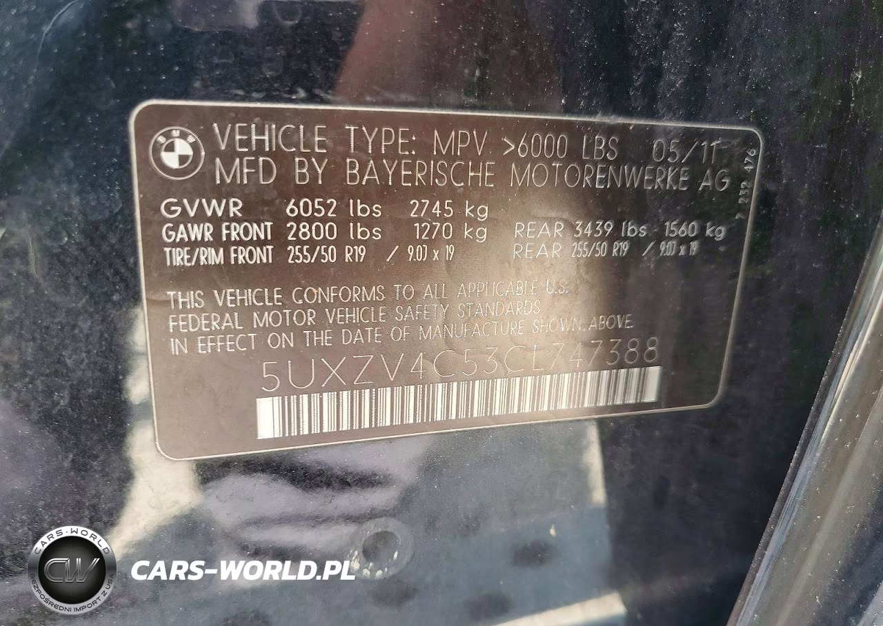 2012 BMW X5 xDrive35I VIN:5UXZV4C53CL747388 - 13