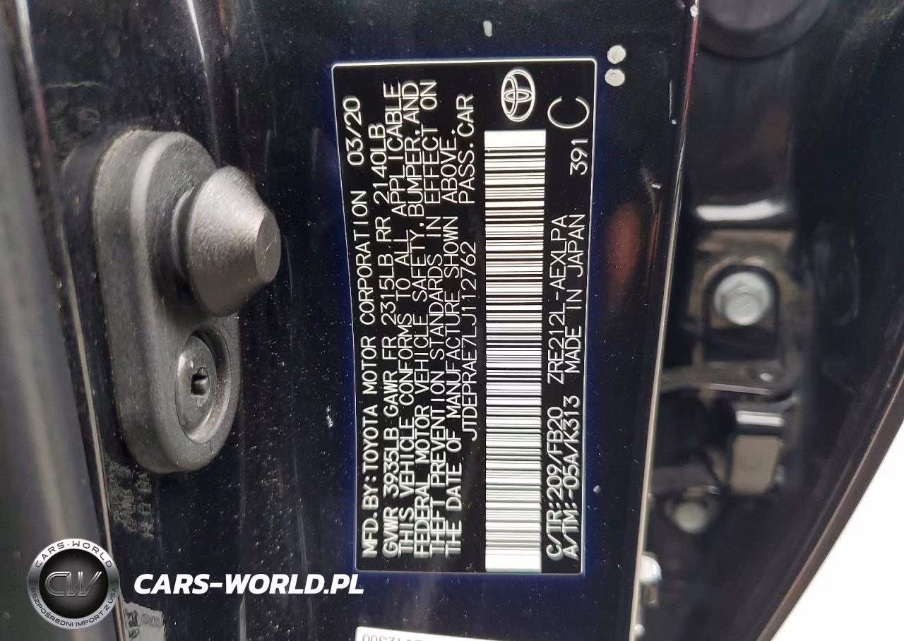 2020 Toyota Corolla Le VIN:JTDEPRAE7LJ112762 - 12