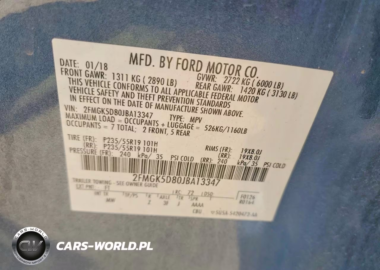 2018 Ford Flex Limited VIN:2FMGK5D80JBA13347 - 13