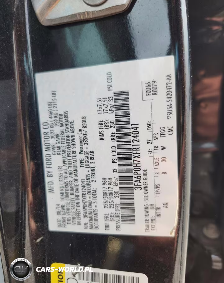 2015 Ford Fusion Se VIN:3FA6P0H7XFR124041 - 12