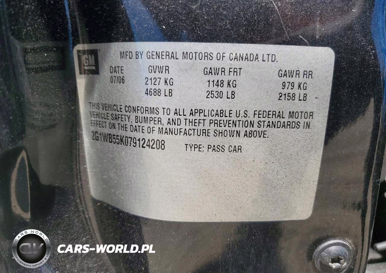 2007 Chevrolet Impala Ls VIN:2G1WB55K079124208 - 12