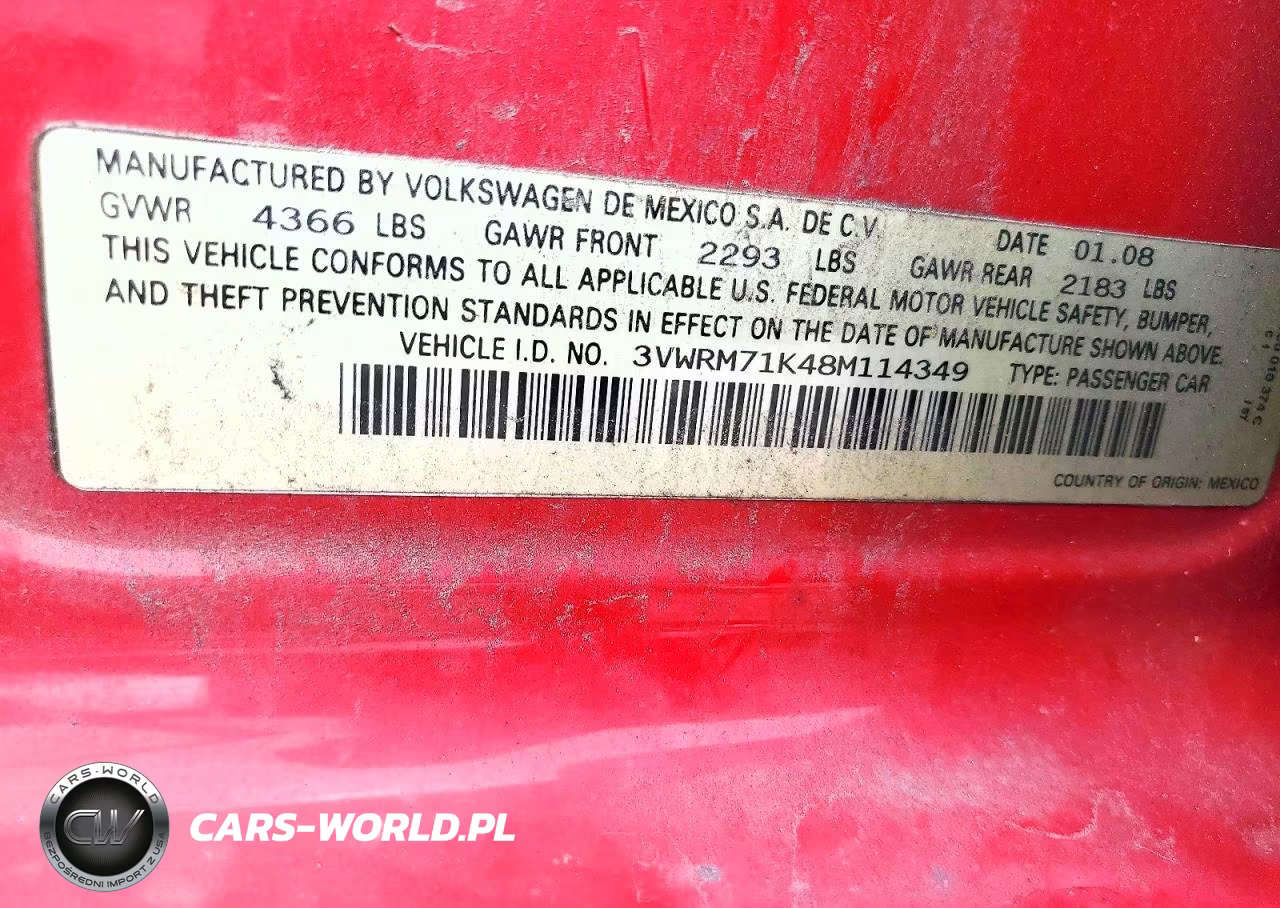 2008 Volkswagen Jetta Se VIN:3VWRM71K48M114349 - 12