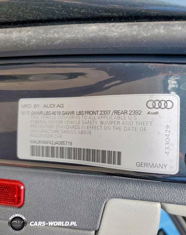 2018 Audi A4 Premium VIN:WAUKMAF42JA085719 - 13