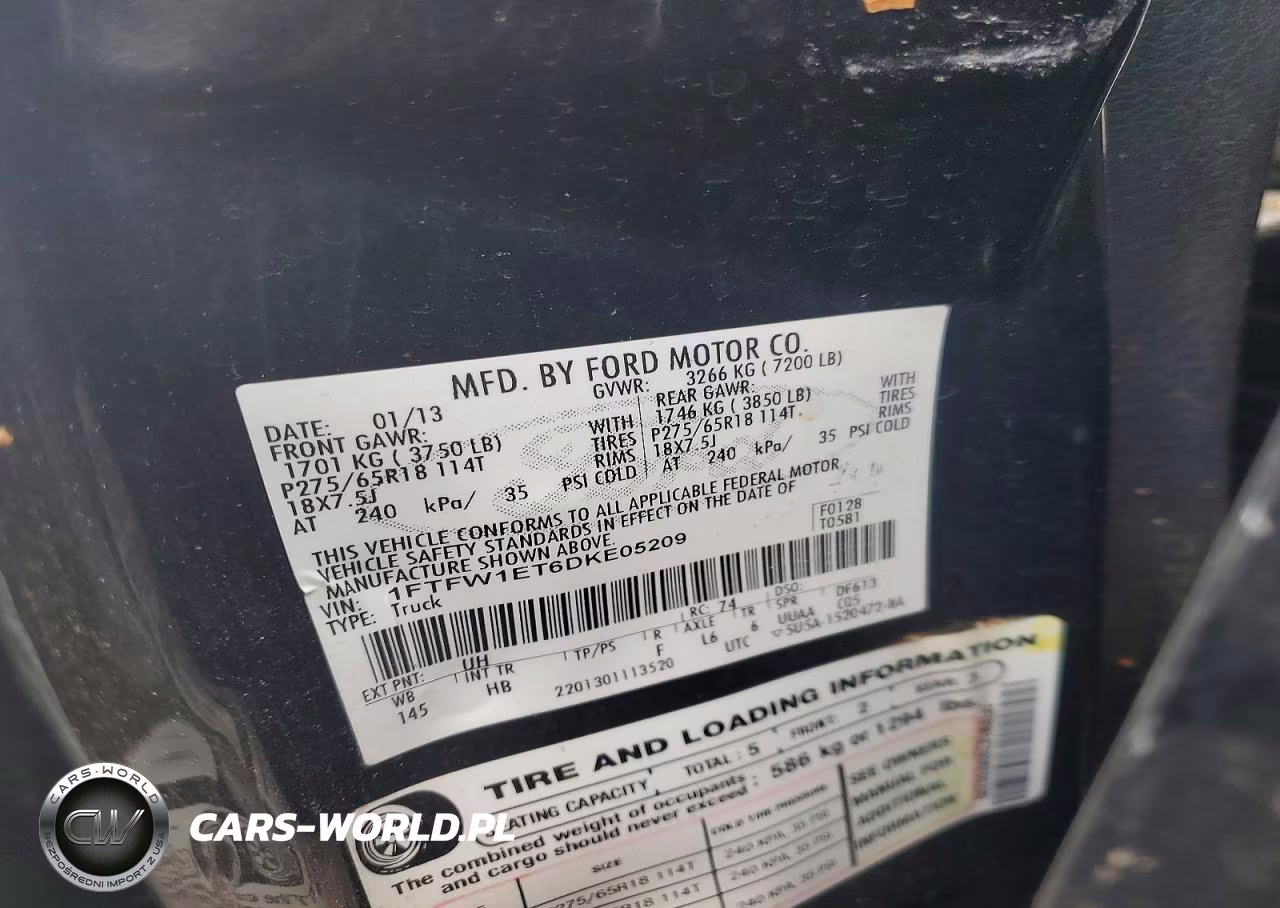 2013 Ford F150 Supercrew VIN:1FTFW1ET6DKE05209 - 12