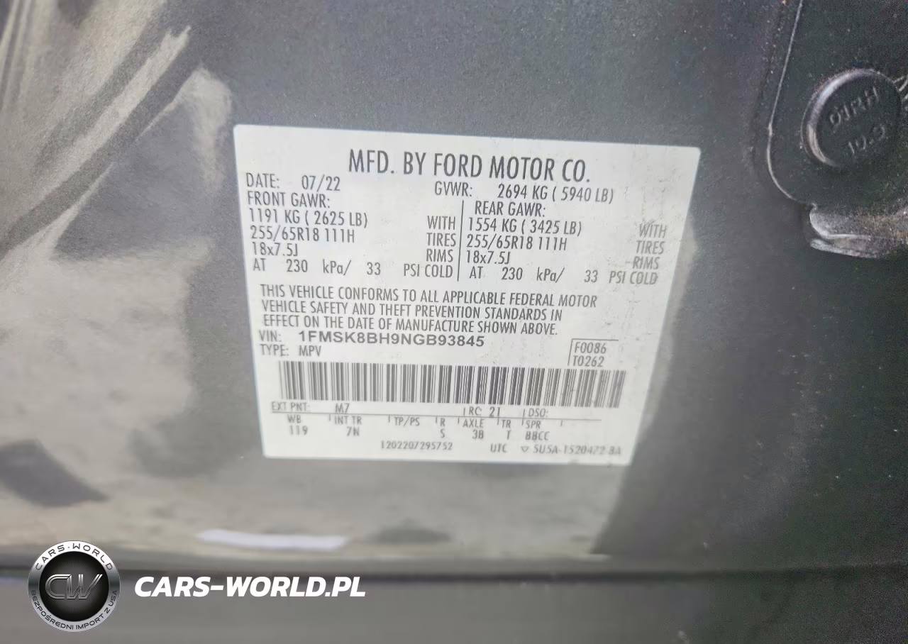 2022 Ford Explorer VIN:1FMSK8BH9NGB93845 - 13