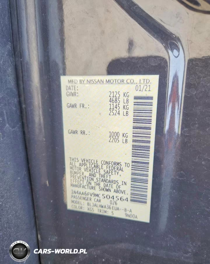 2021 Nissan Maxima Platinum VIN:1N4AA6FV9MC504564 - 12