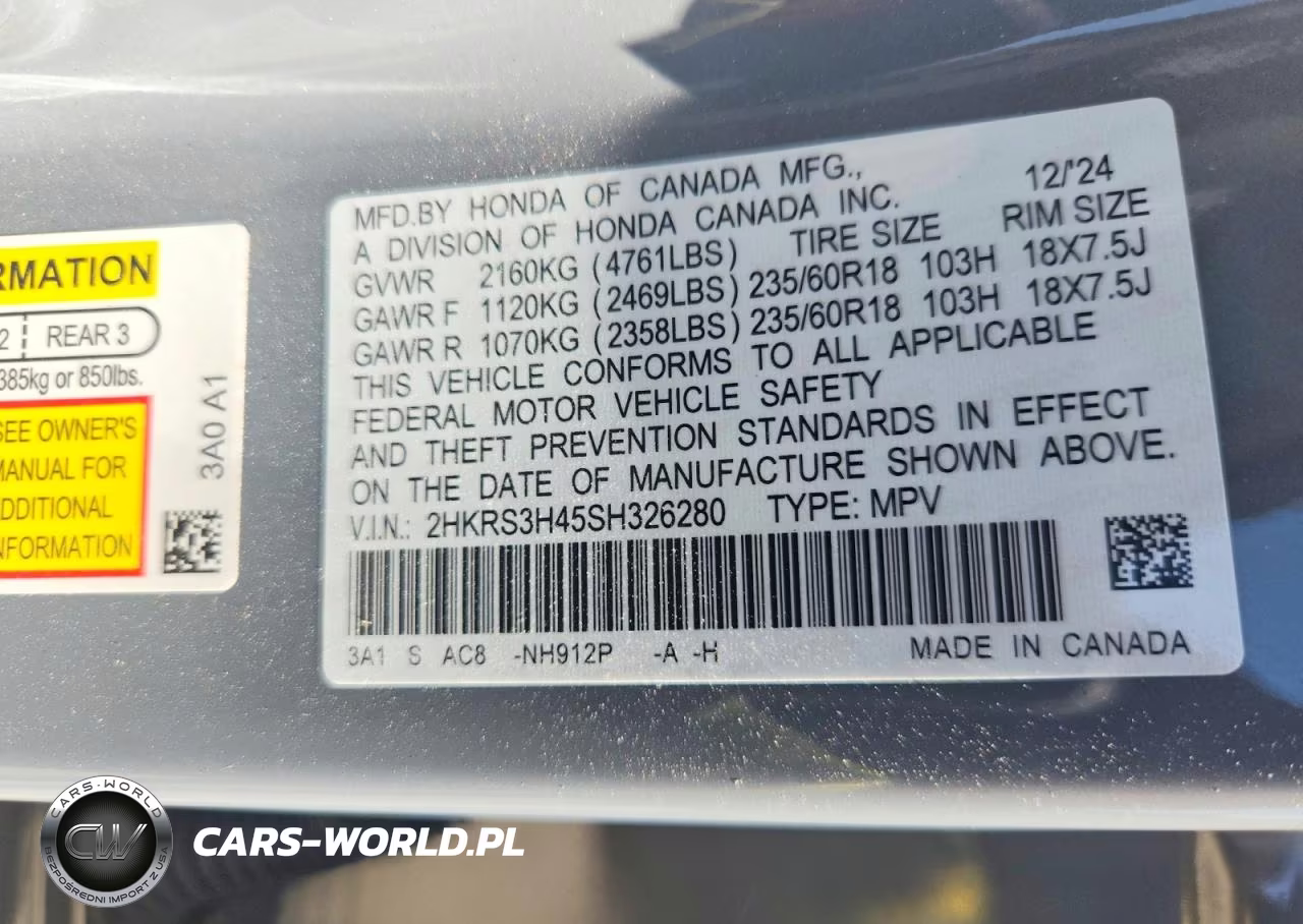 2025 Honda Cr-V Ex VIN:2HKRS3H45SH326280 - 14