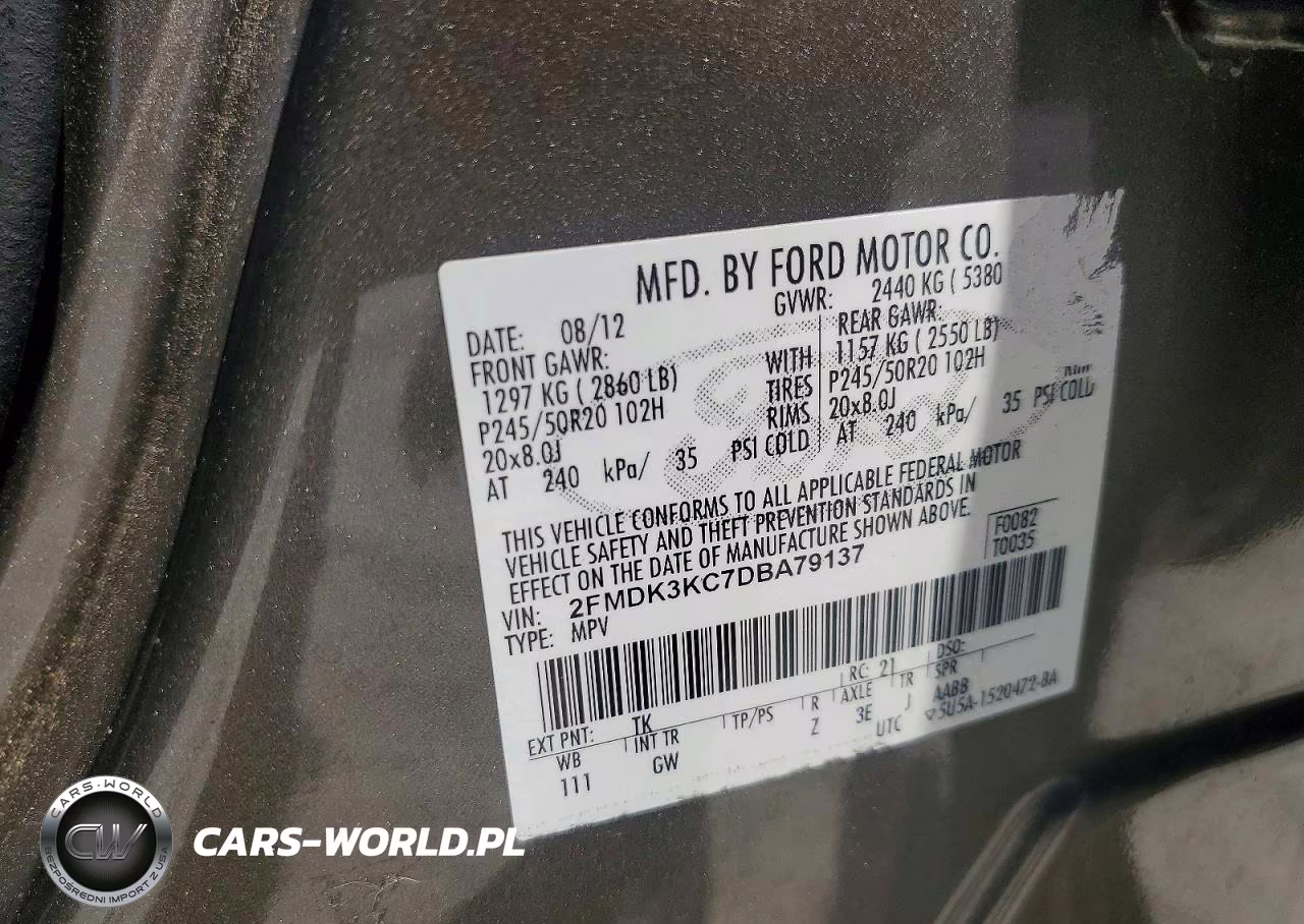 2013 Ford Edge Limited VIN:2FMDK3KC7DBA79137 - 13