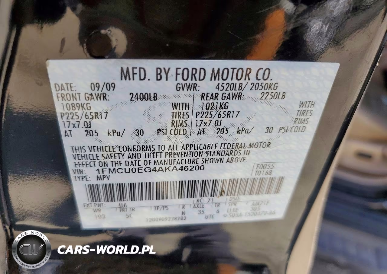 2010 Ford Escape Limited VIN:1FMCU0EG4AKA46200 - 13